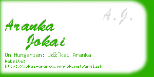 aranka jokai business card